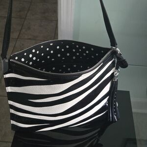 Brington Zebra Bag Black And White Stripe Handbag